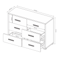 Комод 6Ящ Белла / Bella Глянец белый MiroMark BL-66-WB