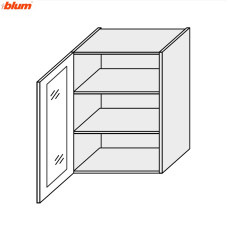 Кухонна секція Вінтаж верхня 40В/720 1дв Вітрина Pro Blum VN-445W/9003 MiroMark