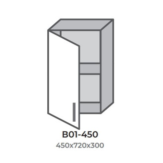 Кухонна секція В01-450 верхня 450 один фасад Оптима Еверест  