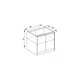 Кухонна секція нижня Н 60 2Д Графіті Світ меблів