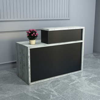 Ресепшин-4 стіл стійка 1400 Дуб Крафт Білий Гамма стиль