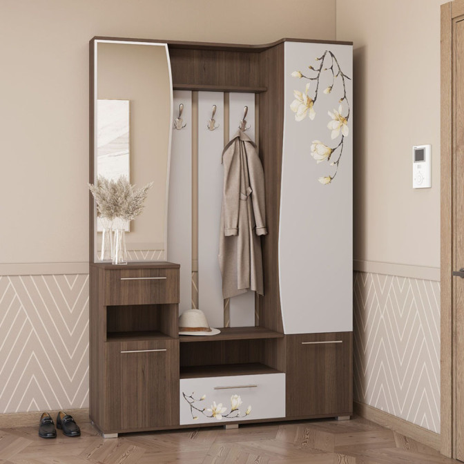 Передпокій Евіта Дуб Катанія Чорний / Попелястий Світ Меблів 