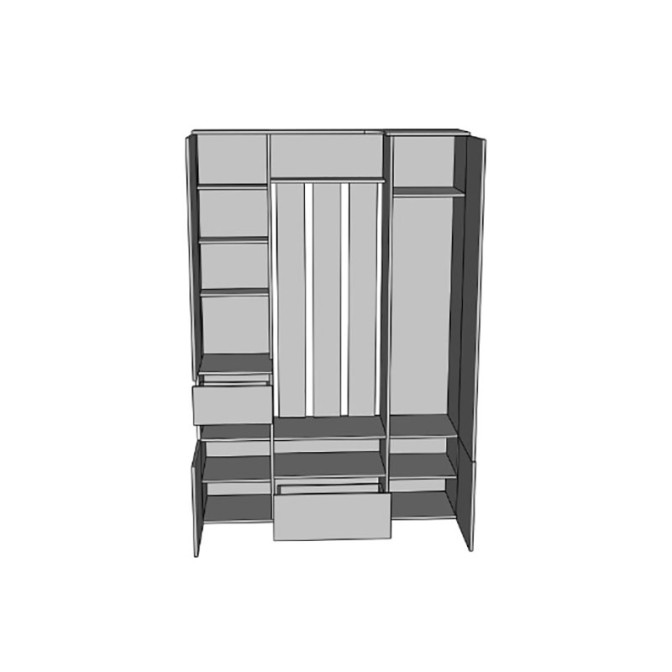 Передпокій Евіта Дуб Катанія Чорний / Попелястий Світ Меблів 