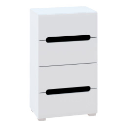 Комод 60 Глянець Білий / Чорний Б'янко Світ Меблів