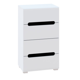 Комод 60 Глянець Білий / Чорний Б'янко Світ Меблів