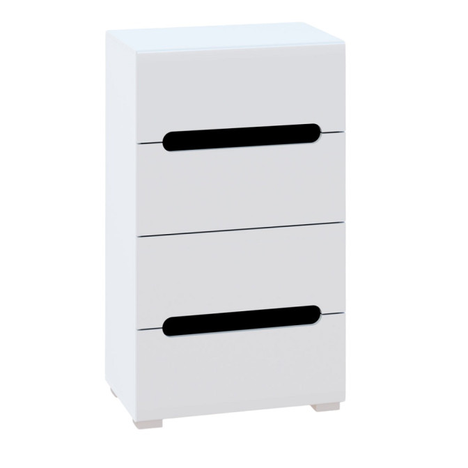 Комод 60 Глянець Білий / Чорний Б'янко Світ Меблів