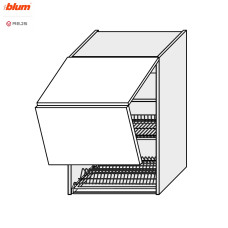 Кухонна секція Мері верхня 80ВС/900 2дв Сушка Aventos Pro Blum + Rejs MR-588W/9003gl MiroMark