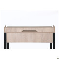 Стол компьютерный Pluto Top SH (1380х600х750) Дуб Эндгрейн/Черный графит  AMF
