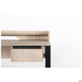 Стол компьютерный Pluto Top SH (1380х600х750) Дуб Эндгрейн/Черный графит  AMF