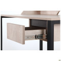 Стол компьютерный Pluto Top SH (1380х600х750) Дуб Эндгрейн/Черный графит  AMF