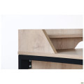 Стол компьютерный Pluto Top SH (1380х600х750) Дуб Эндгрейн/Черный графит  AMF
