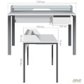 Стол компьютерный Pluto Top SH (1380х600х750) Дуб Эндгрейн/Черный графит  AMF