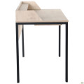 Стол компьютерный Pluto Top SH (1380х600х750) Дуб Эндгрейн/Черный графит  AMF