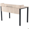Стол компьютерный Pluto Top SH (1380х600х750) Дуб Эндгрейн/Черный графит  AMF