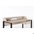 Стол компьютерный Pluto Top SH (1380х600х750) Дуб Эндгрейн/Черный графит  AMF