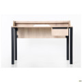 Стол компьютерный Pluto Top SH (1380х600х750) Дуб Эндгрейн/Черный графит  AMF