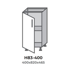 Кухонна секція Н83-400 нижня 400 один фасад Модерн Еверест  