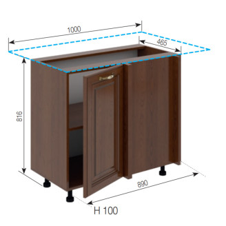 Кухонна секція нижня Н 100 Роксана Світ меблів 