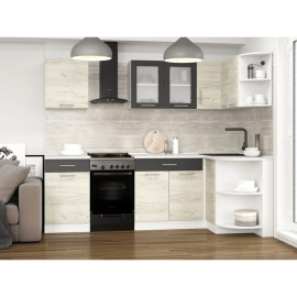 Модульна кухня Білий/Крафт Білий ЕКО Еверест