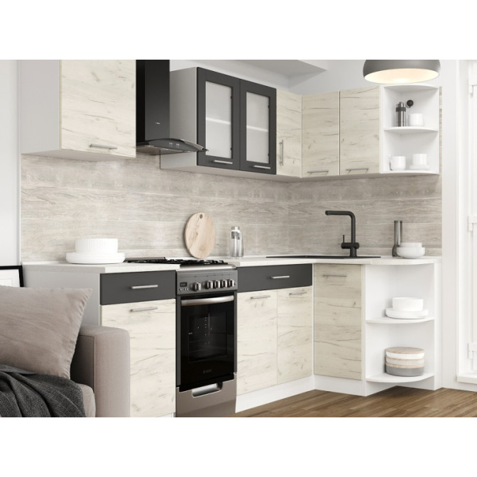 Модульна кухня Білий/Крафт Білий ЕКО Еверест