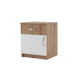 Тумба прикроватная Ким 2Шт Дуб Артизан / Белый Мир Мебели