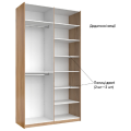 Шкаф-купе с зеркалом 1,5х2,4 Лори / Lory Глянец Кашемир MiroMark LR-84-GC Шкаф-купе с зеркалом 1,5х2,4 Лори / Lory Глянец Кашемир MiroMark LR-84-GC