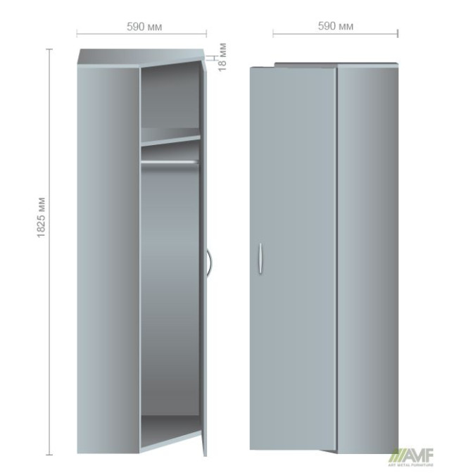 Шкаф-гардероб угловой SL-903 (590х590х1825мм) вяз либерти AMF