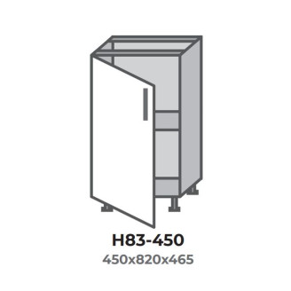 Кухонна секція Н83-450 нижня 450 один фасад Оптима Еверест  