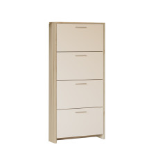 Тумба для обуви 4Дв Дуб Белый / Сатин Рене Мир Мебели