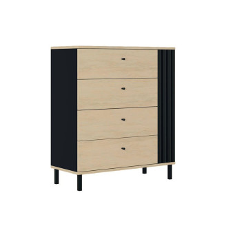 Комод 4Ящ Дуб Артизан / Антрацит Тео Світ Меблів