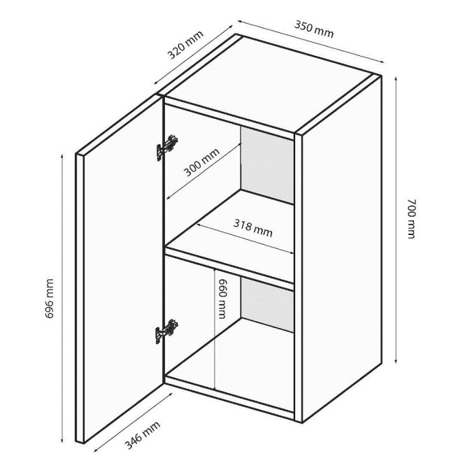 Секция BOX-21 / Глянец Чёрный MiroMark BX-21-BL