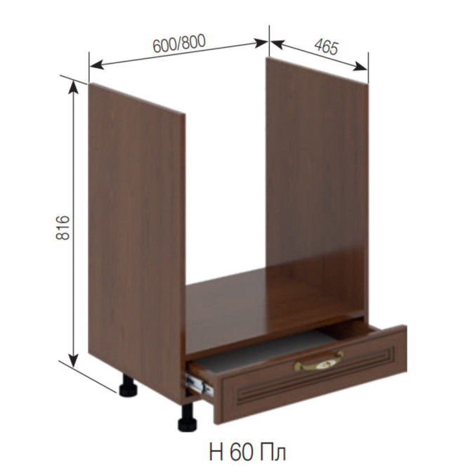 Кухонна секція нижня Н 60Пл LUX Роксана Світ меблів 