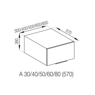 Кухонная секция антресоль А 50 (570) Алиса Мир мебели 
