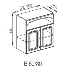 Кухонна секція верхня В 60 (h-920) Валенсія Світ меблів  