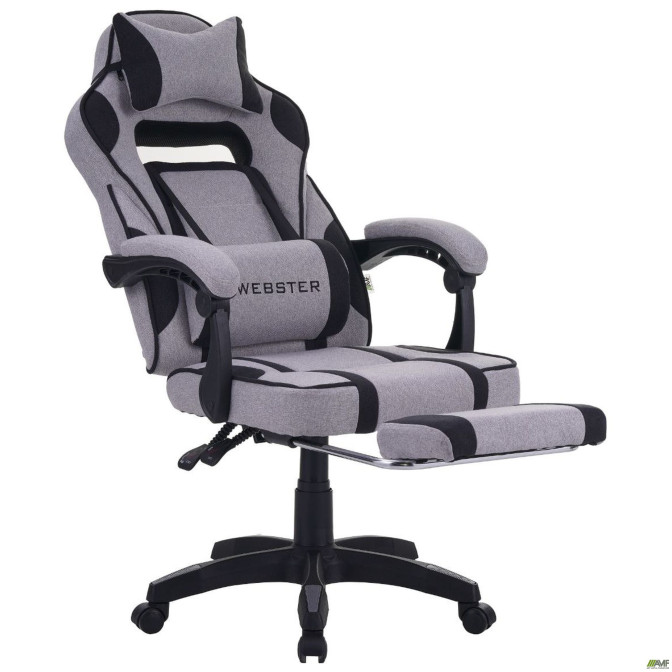 Кресло геймерское VR Racer Textile Webster Серый/черный AMF