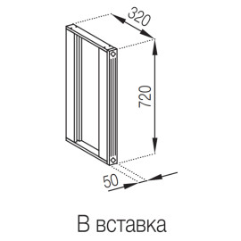 Кухонна секція верхня В вставка Валенсія Світ меблів