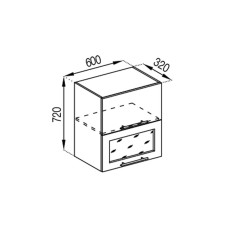 Кухонна секція верхня В 60 БСк Адель Світ меблів