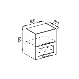 Кухонна секція верхня В 60 БСк Адель Світ меблів