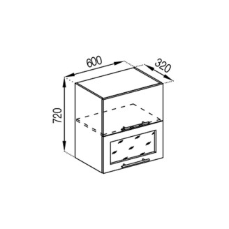Кухонная секция верхняя В 60 БСк Адель Мир мебели Кухонная секция верхняя В 60 БСк Адель Мир мебели
