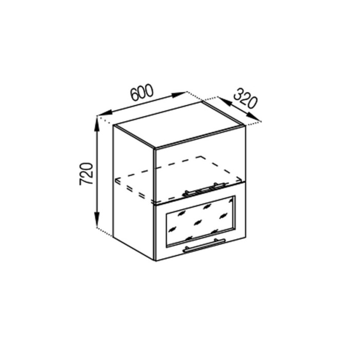 Кухонна секція верхня В 60 БСк Адель Світ меблів