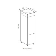 Кухонная секция пенал П 60 Х (h-920) Софи Мир мебели