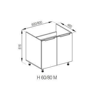 Кухонна секція нижня Н 60М Мілана Світ меблів 