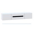 Тумба під ТВ навісна Глянець Білий / Чорний Б'янко Світ Меблів