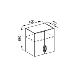 Кухонна секція верхня 60 під витяжку Оля Світ меблів