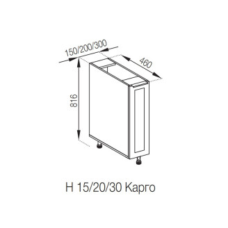 Кухонная секция нижняя Н 20 карго Анна Мир мебели