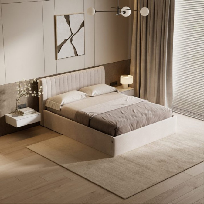 Ліжко М'яка оббивка з каркасом Підйомним механізмом 1,6x2,0 Ліра / Lira MiroMark SF-46-LR