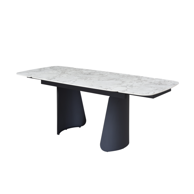 Керамический стол Нардо ТМL-1270 клауди грей + черный Vetro mebel Керамический стол Нардо ТМL-1270 клауди грей + черный Vetro mebel