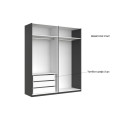 Шкаф 4Дв Энни / Annie Глянец Чёрный MiroMark EN-14-BL