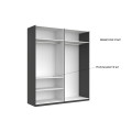 Шкаф 4Дв Энни / Annie Глянец Чёрный MiroMark EN-14-BL