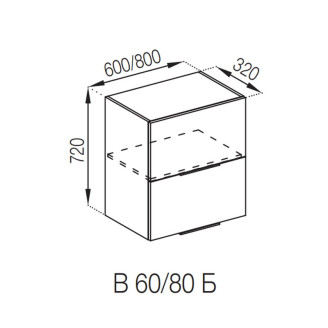 Кухонна секція верхня В 60 Б Аліса Світ меблів